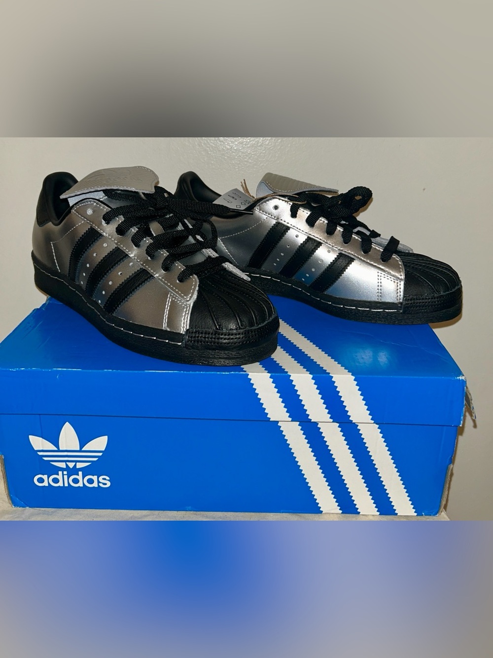 Adidas Originals Superstar 82 "Silver Metallic/Core Black" Women's Sneakers
